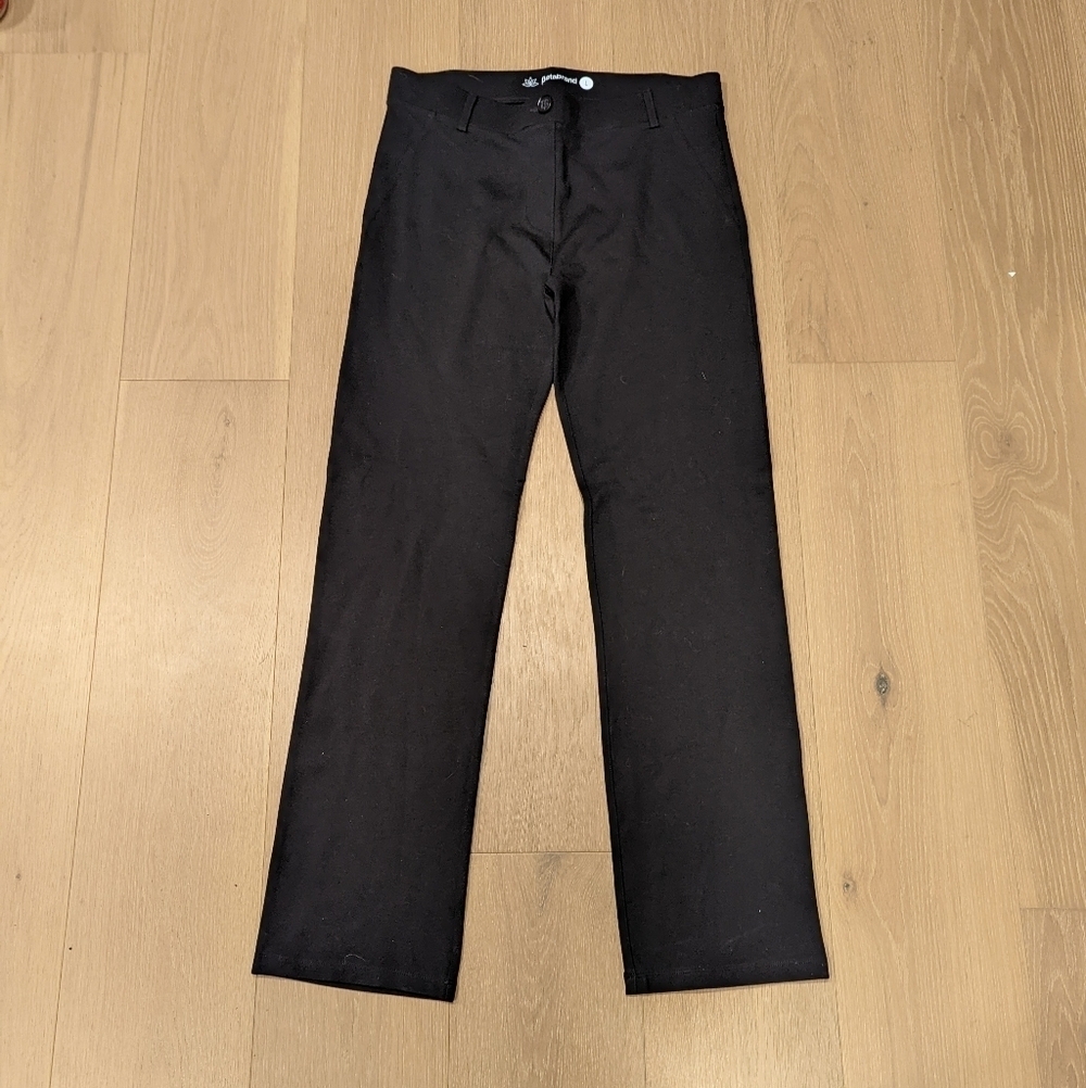 Black Straight-Leg Pants